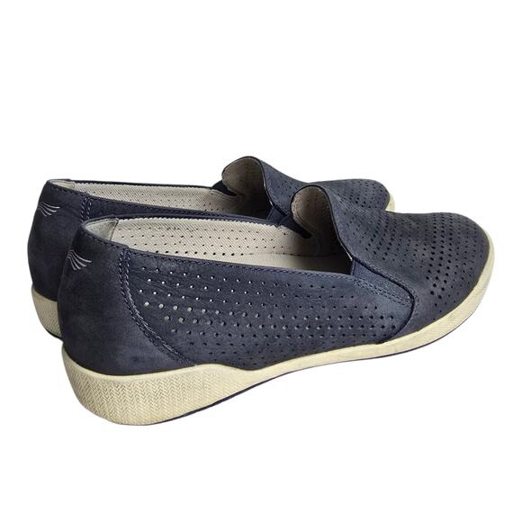 Dansko Odina Loafers Size EU40 US 9.5-10 Navy Nubuck Leather SlipOn Shoes Vented - Picture 7 of 15